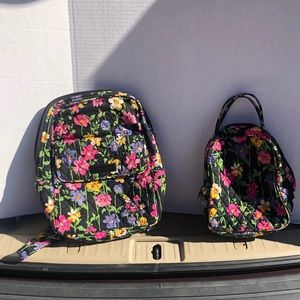 Vera Bradley lunch and small backpack set